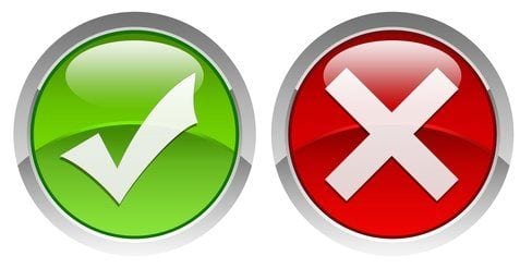 Tick mark and cross buttons - scheduling affects your bottom line