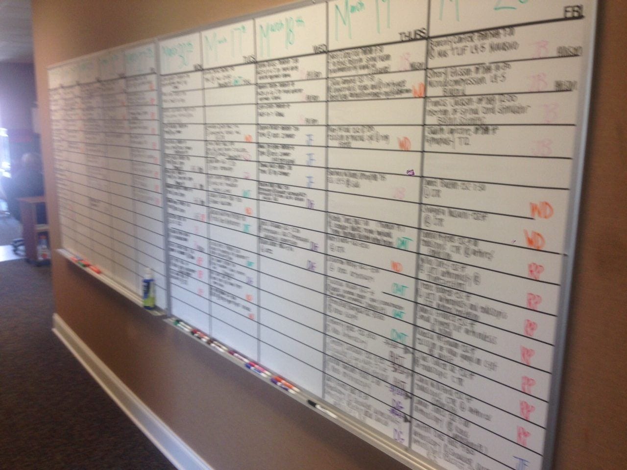 Surgimate details a better option to view a surgeon’s schedule, rather than using a whiteboard.