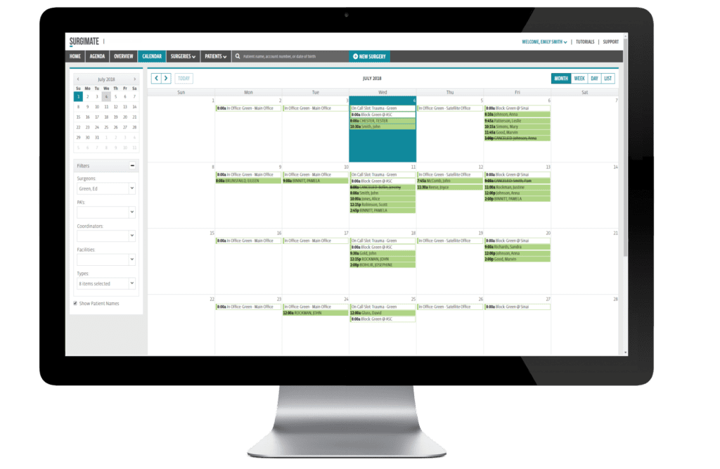 surgimate product screenshot